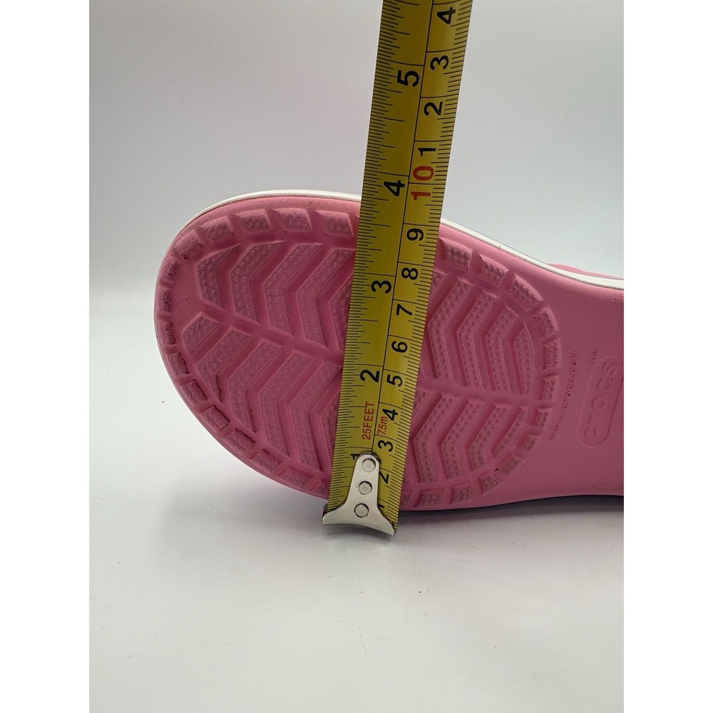 Crocs Crocband Rain Boot Pink Round Toe Kids Waterproof Boots Girls Size J 2 - Picture 10 of 13